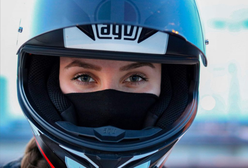 She is a RIDER agv Helm