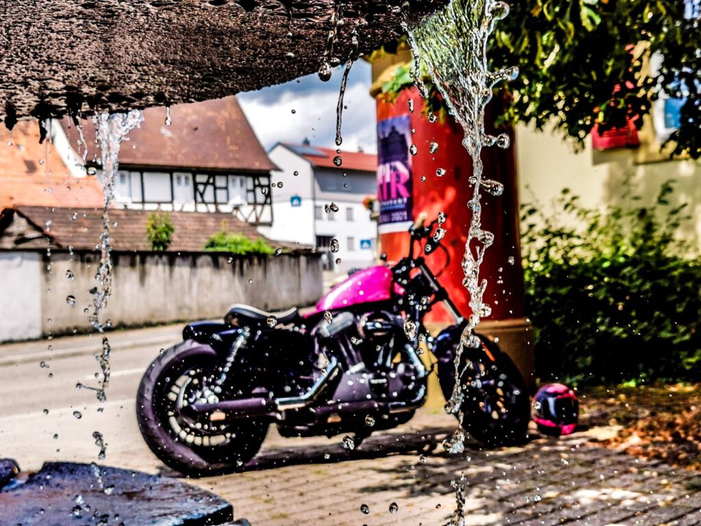 Harley Davidson an Springbrunnen