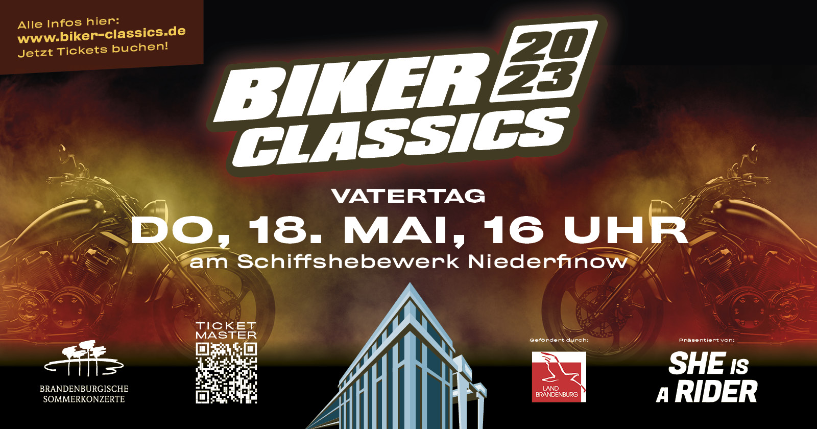Biker Classics 2023 am Schiffshebewerk Niederfinow