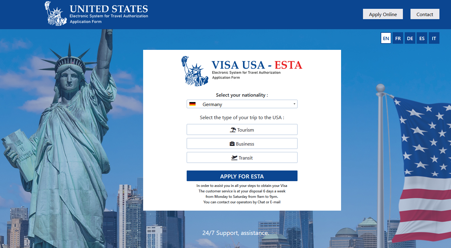 Visum Online Beantragen Usa