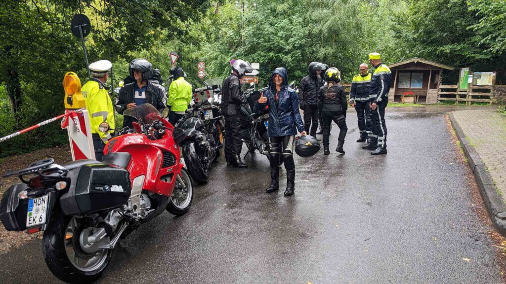 Motorradtour im Regen