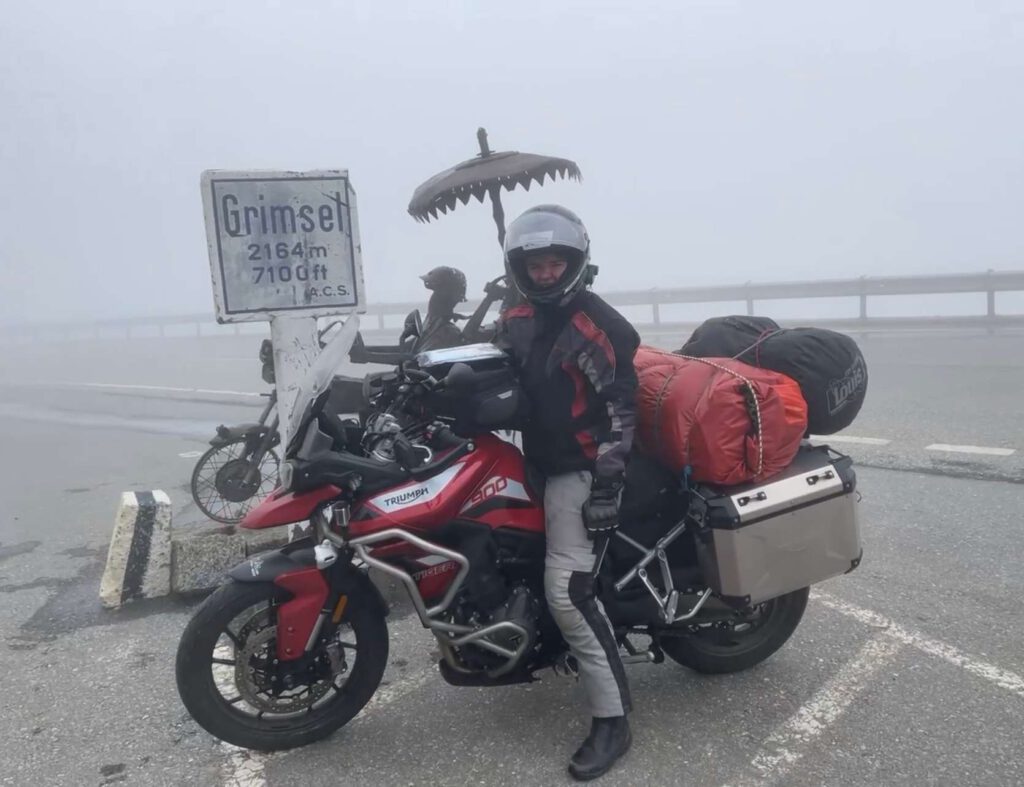 Triumph Tiger auf dem Grimselpass