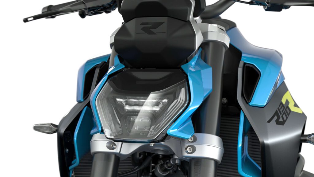 Voll-LED-Scheinwerfer in dynamischem oktogonalen Design an der BMW R1300R