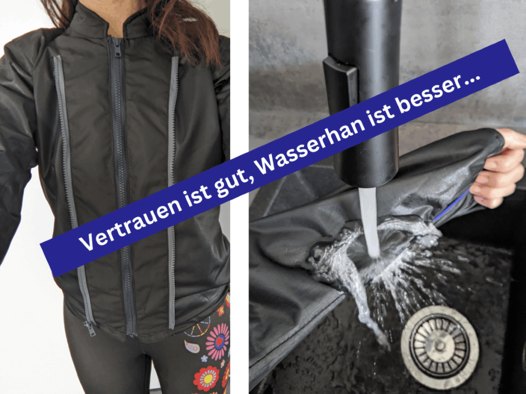 In der Motorradkombi sorgt die Membran für wind- und wasserdicht.