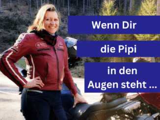 Pipipause beim Motorradfahren