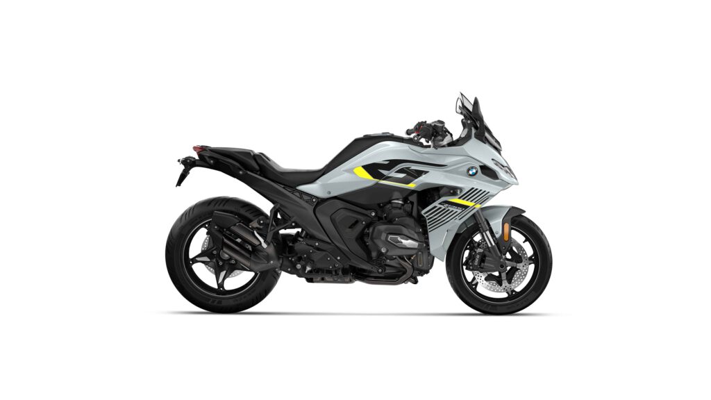 Modellvariante Option 719 Cuyamaca der R1300RS in Brooklyngrau metallic.