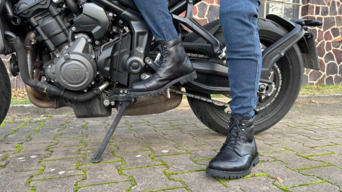 pandomoto-motorradstiefel Pando Moto Tabi Motorradstiefel passen zu Jeans und Cargohosen
