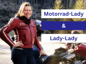 Motorrad Lady und Lady Lady. Jede Motorradfahrerin kann alles sein. SHE is a RIDER