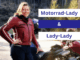 Motorrad Lady und Lady Lady. Jede Motorradfahrerin kann alles sein. SHE is a RIDER