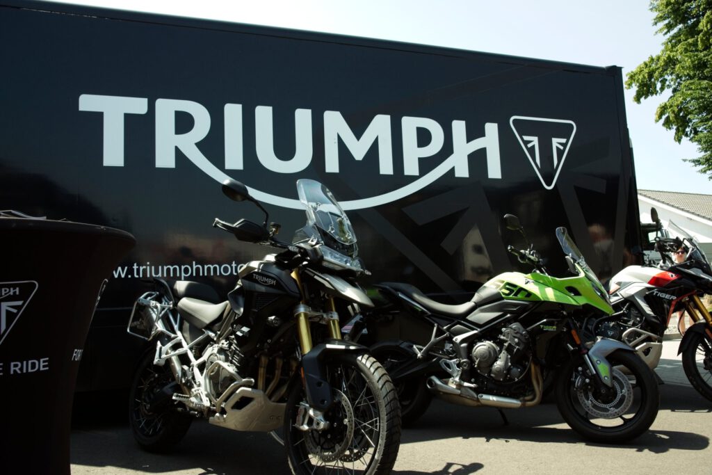 Triumph Motorrad auf dem SW-Motech Event