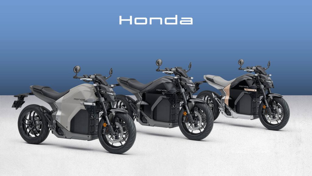 Honda WN7 Elektromotorrad in 3 verschiedenen Designs