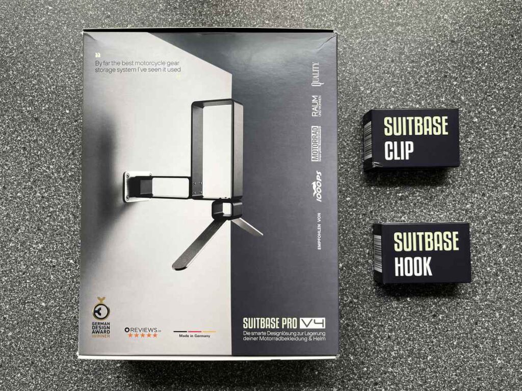 Lieferset Motorradgaderobe, Hook und Clip