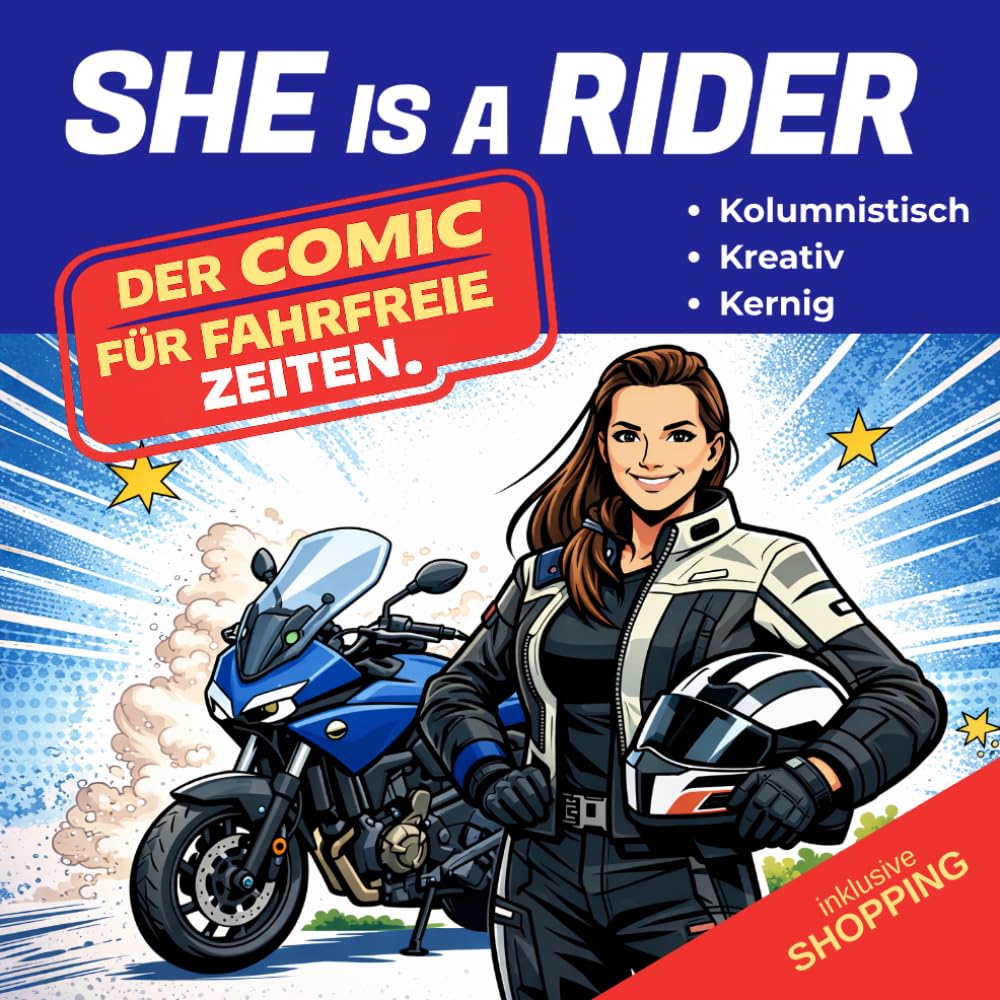 der 1. Kolumnen-Comic von Claudia für SHE is a RIDER