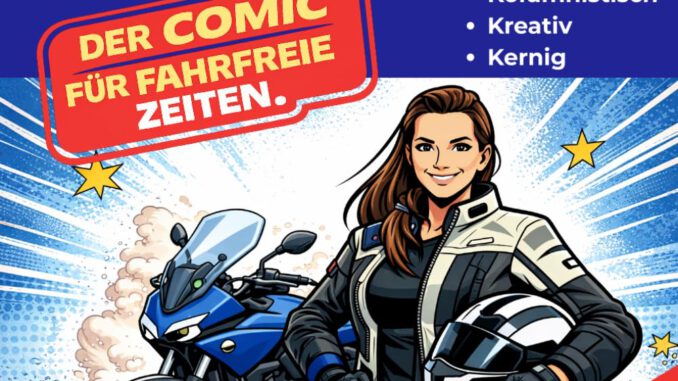 Claudia's Motorradkolumne auf SHE is a RIDER jetzt als Comic