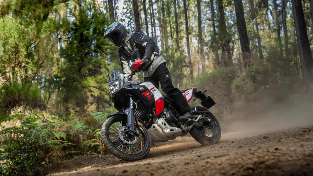Der Doppelschleifenrahmen der Yamaha Ténéré 700 World Raid 2026 macht alles mit.