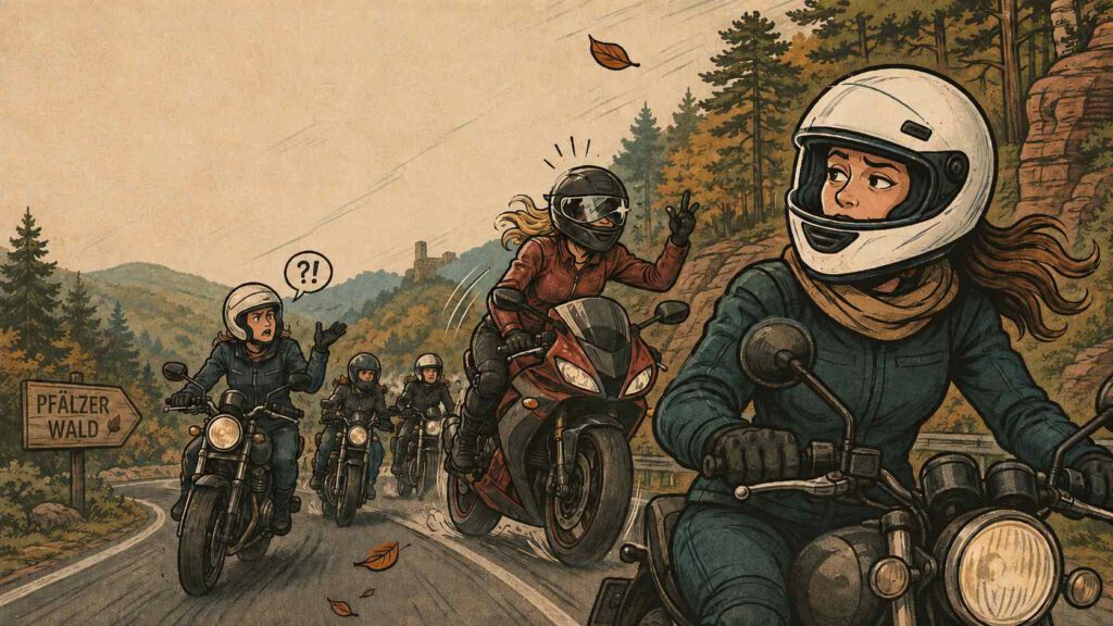 Bei der Gruppenausfahrt am Guide vorbei. Geht gar nicht!