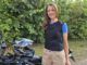 Kühlweste von ecooline beim motorradfahren im Hochsommer